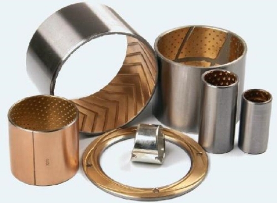 GLYCO66 Standard Cylindrical Bushing , Bimetal Plain Shaft Bearing Wear Resistant